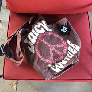 Juicy couture brown messenger bag with bonus tin!